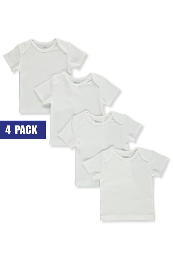 Baby 4-Pack Lap Shoulder T-Shirt - white, 12 - 18 months (Infant)