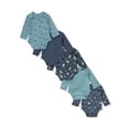 thumbnail image 1 of Hanes Baby 5-Pack L/S Hooded Bodysuits - navy/aqua, 0 - 6 months (Newborn), 1 of 3