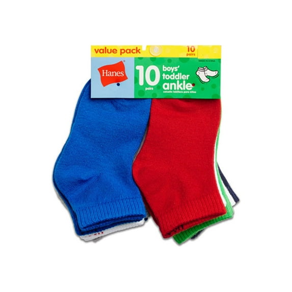 Hanes Baby Boys Ankle Socks, 10-Pack