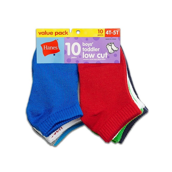 Hanes Baby Boys Low Cut Socks, 10-Pack