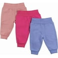 thumbnail image 1 of Hanes Baby Girls Fleece Pull-on Pants, Flexy Super Soft 4-Way Sweatpants, Stretch Joggers for Babies & Toddlers, Purple/Pink, 0-6 Months US, 1 of 1