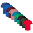thumbnail image 1 of Hanes Beefy 100% Ring-Spun Heavyweight Cotton Bulk T-Shirts for Unisex Assorted Plain Solid Color Wholesale Tees Pack (Dark Color 9 Pack, 5XL), 1 of 7