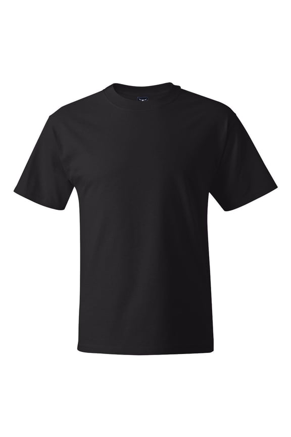 Hanes Beefy Cotton T-Shirt Mens Outfit Tee Color Black Medium