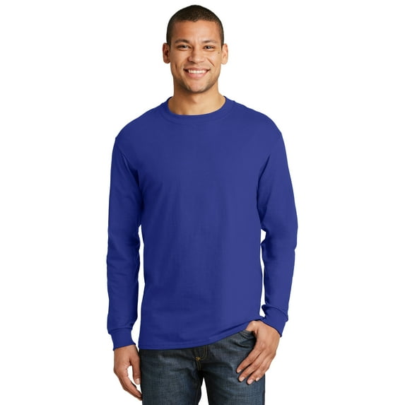 Hanes Beefy-T 100% Cotton Long Sleeve T-Shirt