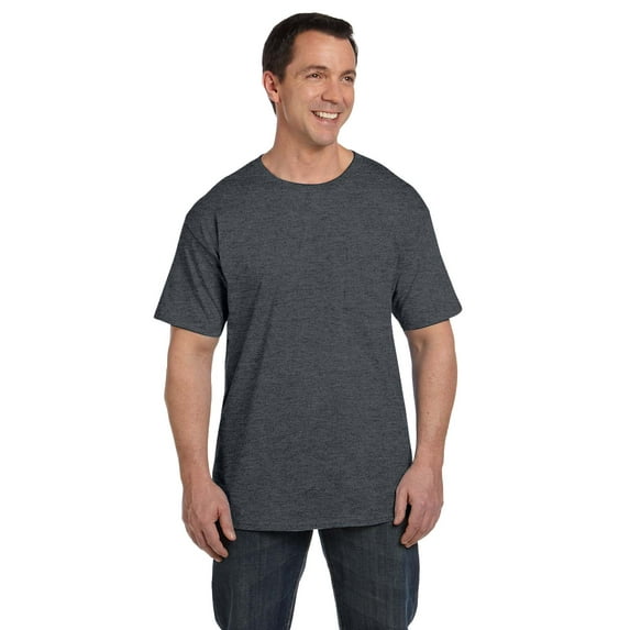 Hanes Beefy-T Adult Pocket T-Shirt , 5190P , CHARCOAL HEATHER , XX-Large