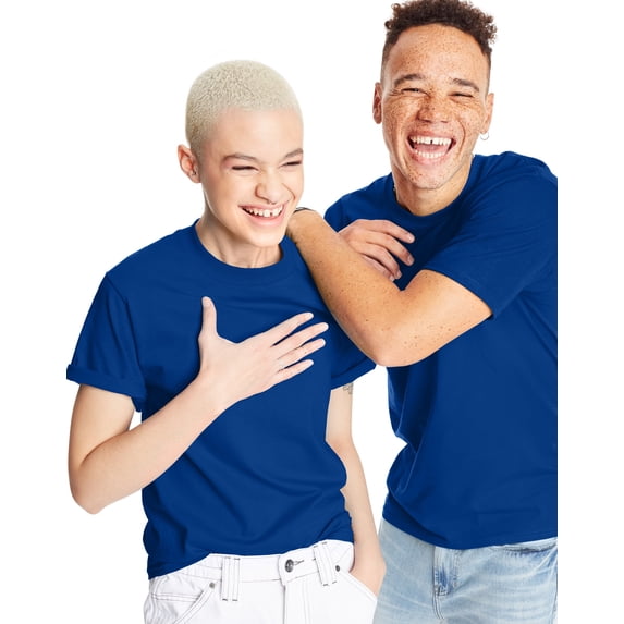 Hanes Beefy-T Crewneck Men's Short-Sleeve T-Shirt, 100% Cotton Deep Royal S