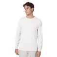 thumbnail image 1 of Hanes Beefy-T Long Sleeve Casual T-Shirt, Crewneck Everyday Casual Tee, White, S, 1 of 5