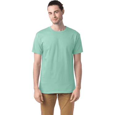 Hanes Beefy-T Short Sleeve T-Shirt for Men’s, Crewneck Casual Blank Shirt Clean Mint Tee, XL