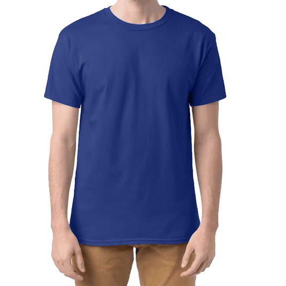 Hanes Beefy-T Short Sleeve T-Shirt for Men’s, Crewneck Casual Blank Shirt Deep Royal Tee, XL