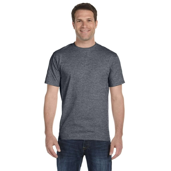 Hanes - Beefy-T T-Shirt - 5180, Charcoal Heather, L, Pack Of 2, Hanes Mens T-Shirts