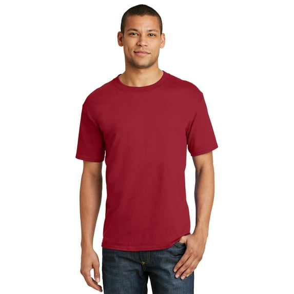 Hanes - Beefy-T T-Shirt - 5180, Deep Red, M, Pack Of 2, Hanes Mens T-Shirts