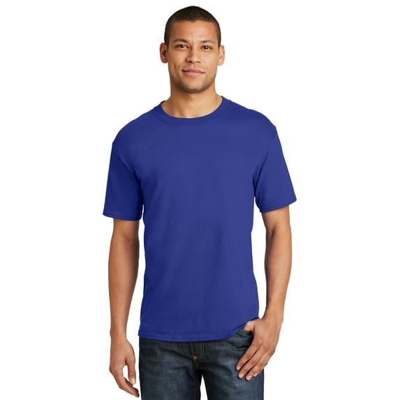 Hanes - Beefy-T T-Shirt - 5180, Deep Royal, M, Pack Of 2, Hanes Mens T-Shirts