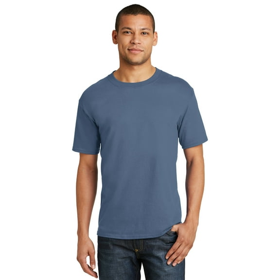 Hanes - Beefy-T T-Shirt - 5180, Denim Blue, 3X, Pack Of 2, Big and Tall Graphic Tees