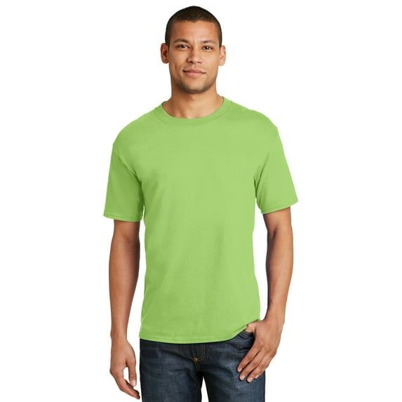 Hanes - Beefy-T T-Shirt - 5180, Lime, 3X, Pack Of 2, Hanes Mens T-Shirts