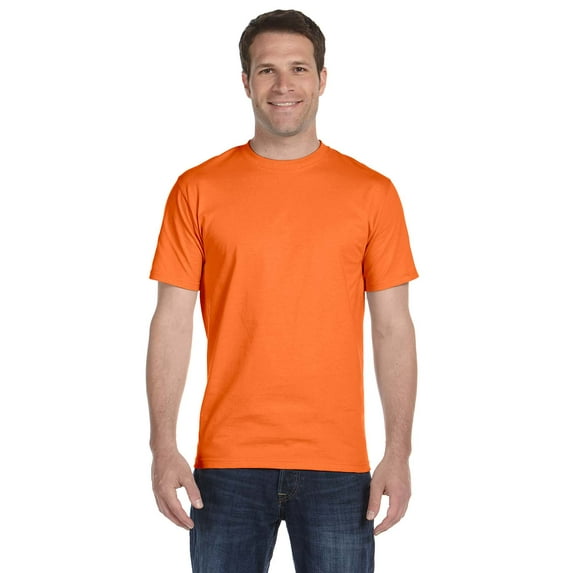 Hanes - Beefy-T T-Shirt - 5180, Orange, L, Pack Of 2, Hanes Mens T-Shirts