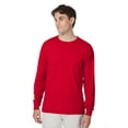 thumbnail image 1 of Hanes Beefy-T Unisex Long Sleeve T-Shirt Deep Red S, 1 of 4