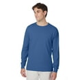 thumbnail image 1 of Hanes Beefy-T Unisex Long Sleeve T-Shirt Denim Blue L, 1 of 4