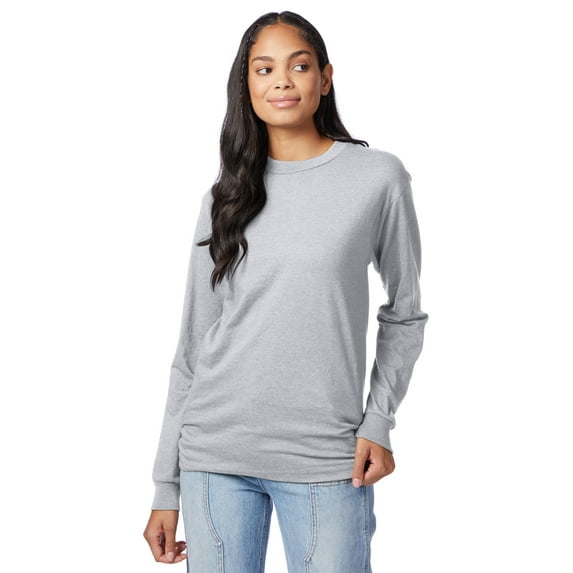 Hanes Beefy-T Unisex Long Sleeve T-Shirt Light Steel M