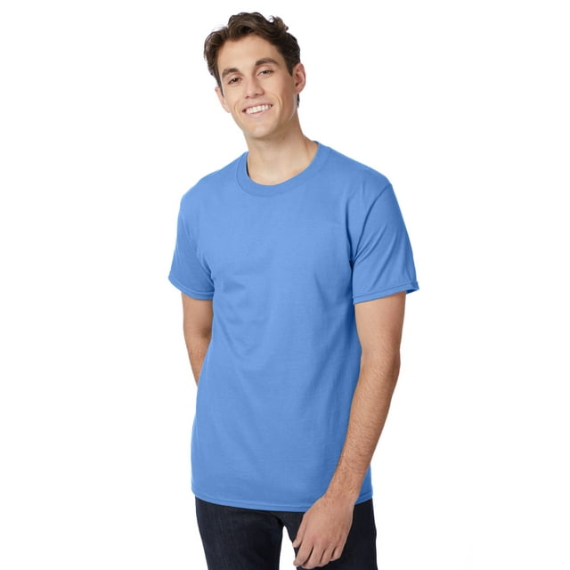 Hanes Beefy-T Unisex Short Sleeve T-Shirt Carolina Blue S