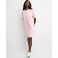 thumbnail image 1 of Hanes Essentials Women's T-Shirt Dress, Cotton Pale Pink ONE SIZE, 1 of 5