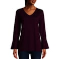 thumbnail image 1 of Hanes Bell Sleeve V-Neck Top (Women's), 1 of 6