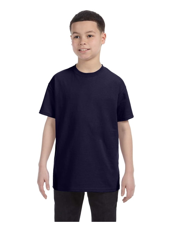 Big Boy's Lay Flat Collar Tagless Cotton T-Shirt, Style 5450