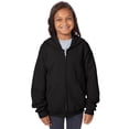 thumbnail image 1 of Hanes EcoSmart Kids' Full-Zip Hooded Jacket Black L, 1 of 4