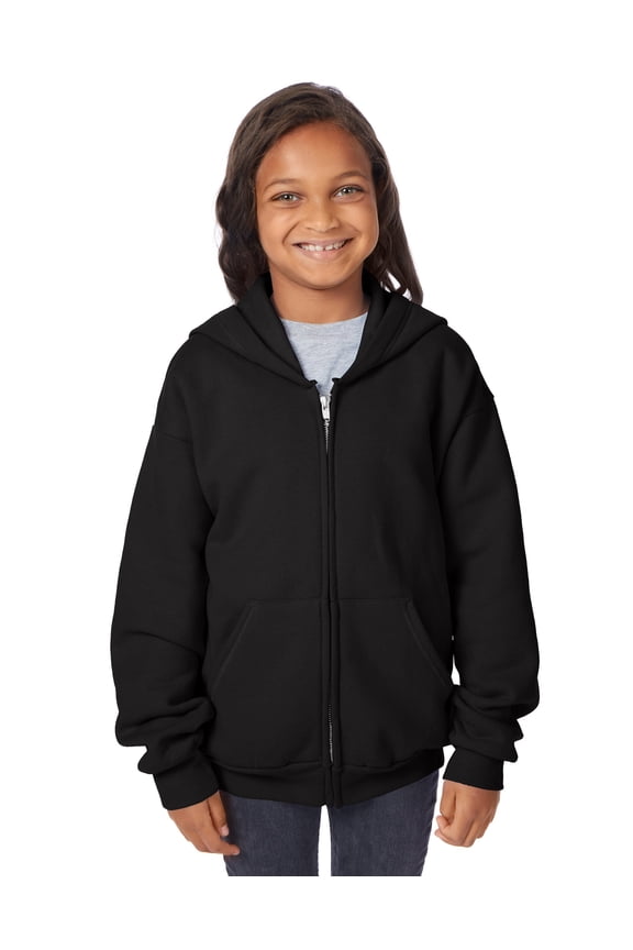 EcoSmart Kids' Full-Zip Hooded Jacket Black L