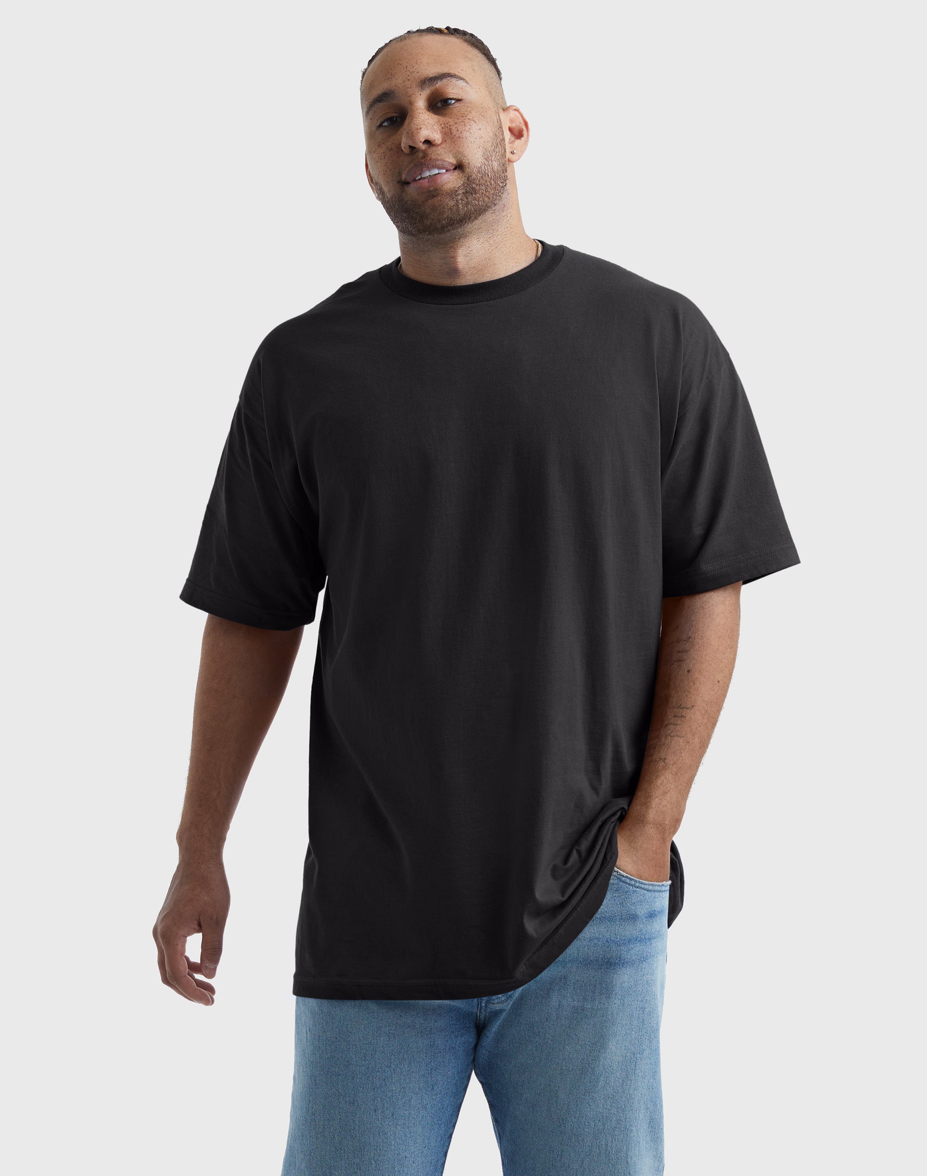 Hanes Big Men's Beefy Heavyweight Short Sleeve T-shirt - Tall Sizes, Up To Size 4XT - image 1 of 4