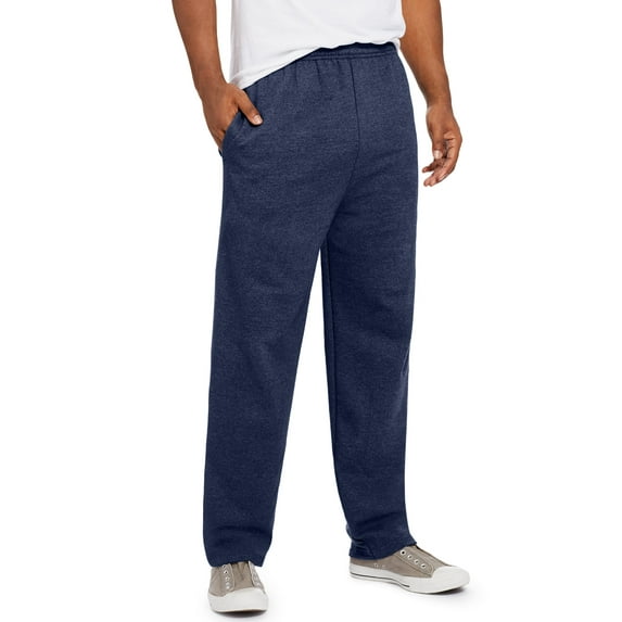 Hanes EcoSmart Men's Fleece Sweatpants with Pockets, 30.5" Navy Heather 2XL