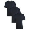 thumbnail image 1 of Hanes Big Men's Tagless ComfortSoft Crew Undershirt Tall 3-Pack, Black, XX-Large, 1 of 2