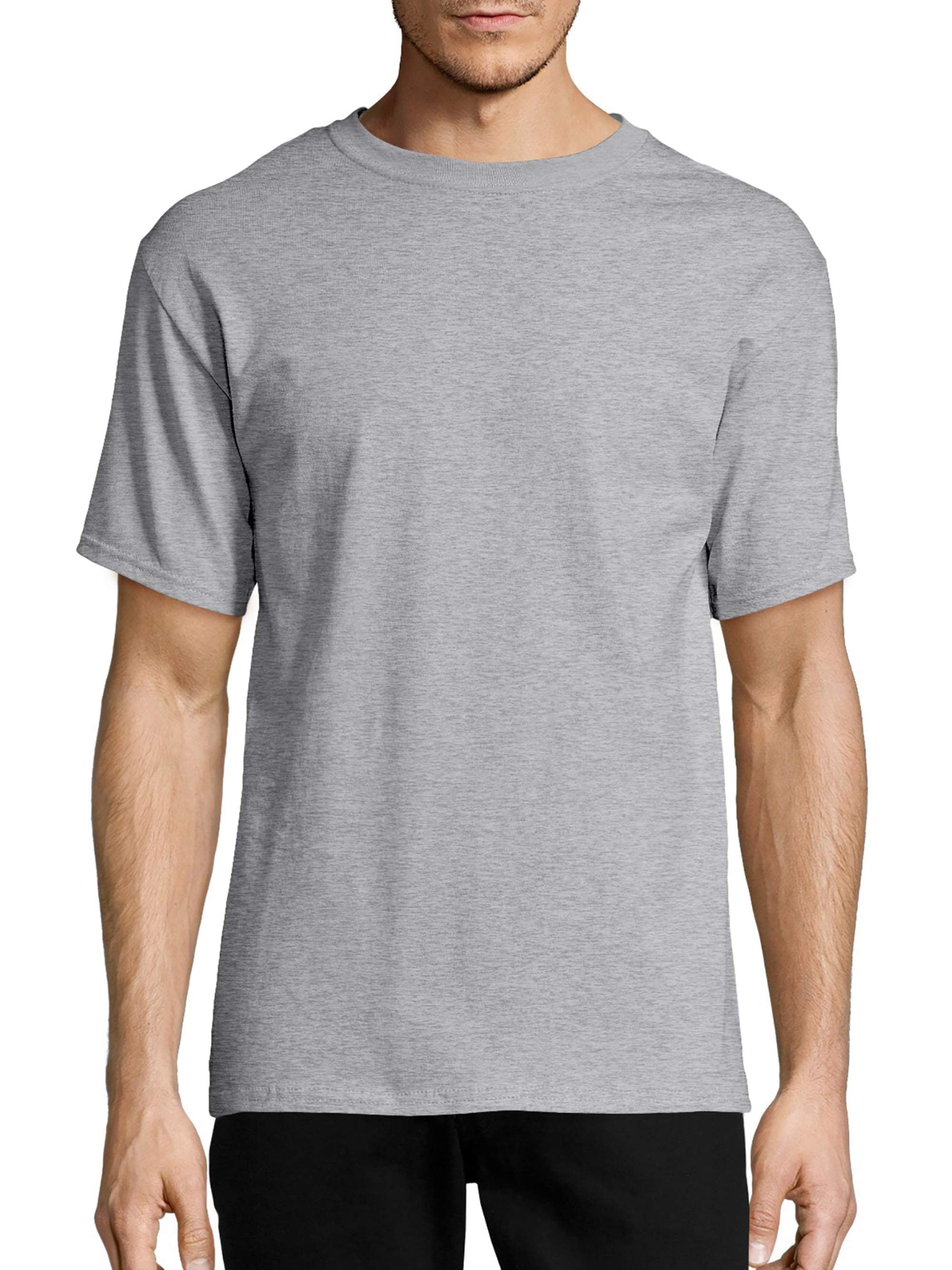 Hanes Men's Long-Sleeve Henley Shirt Beefy-T pure cotton 3 button S-3XL  Tagless