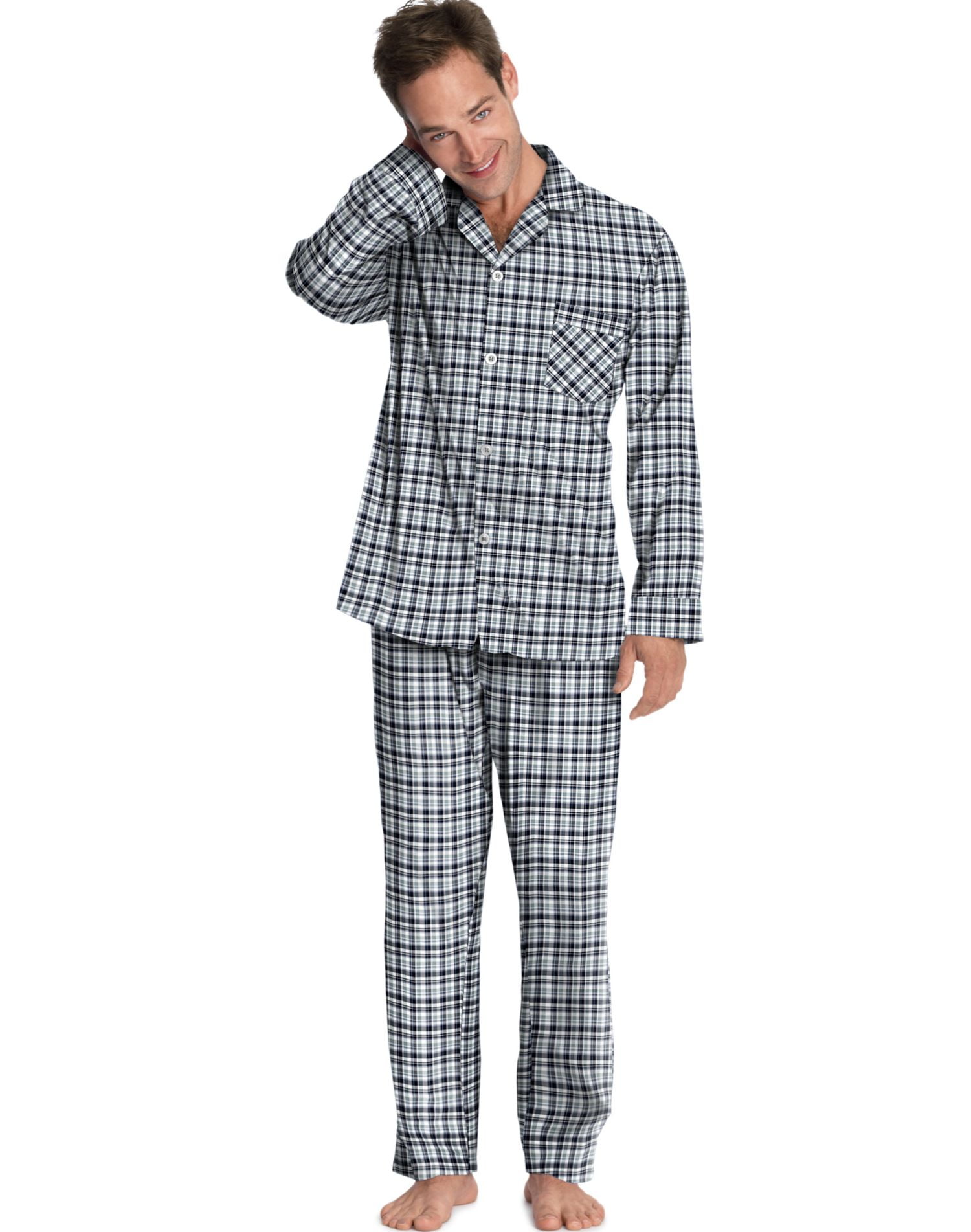 Hanes Big Men's Woven Pajama Set