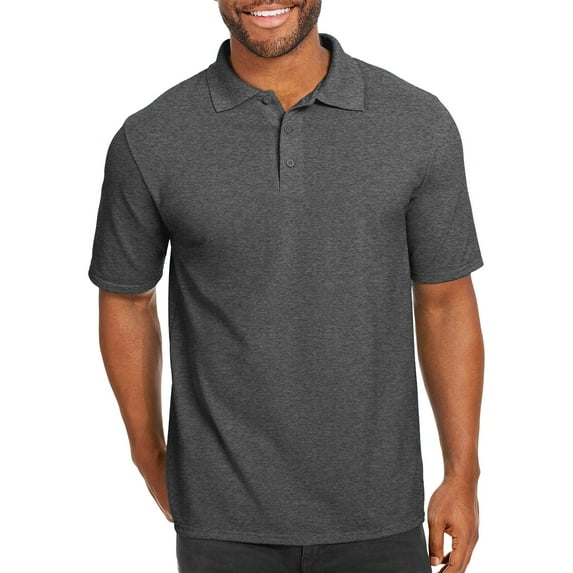 Hanes Big Men's X-Temp with Fresh IQ Short Sleeve Pique Polo Shirt