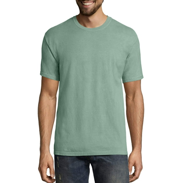Hanes Big men's comfortwash garment dyed short sleeve tee - Walmart.com