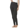 thumbnail image 1 of Hanes Black Warm Wear Layers Thermal Pants Leggings Women's Medium, 1 of 2