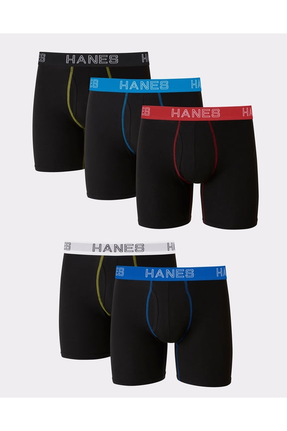 Boxer Brief 5-Pack Men Stretch Ultimate Tagless Comfort Flex Wicking S-2XL