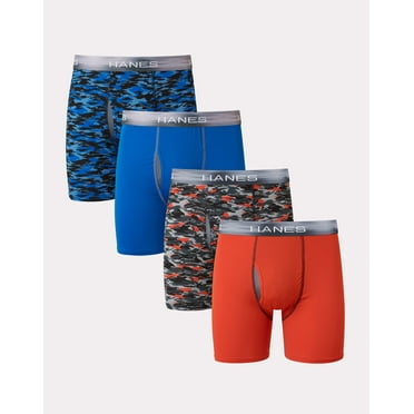 Hanes Boxer Brief Assorted 4-Pack FreshIQ Ultimate Mens X-Temp Cool Performance