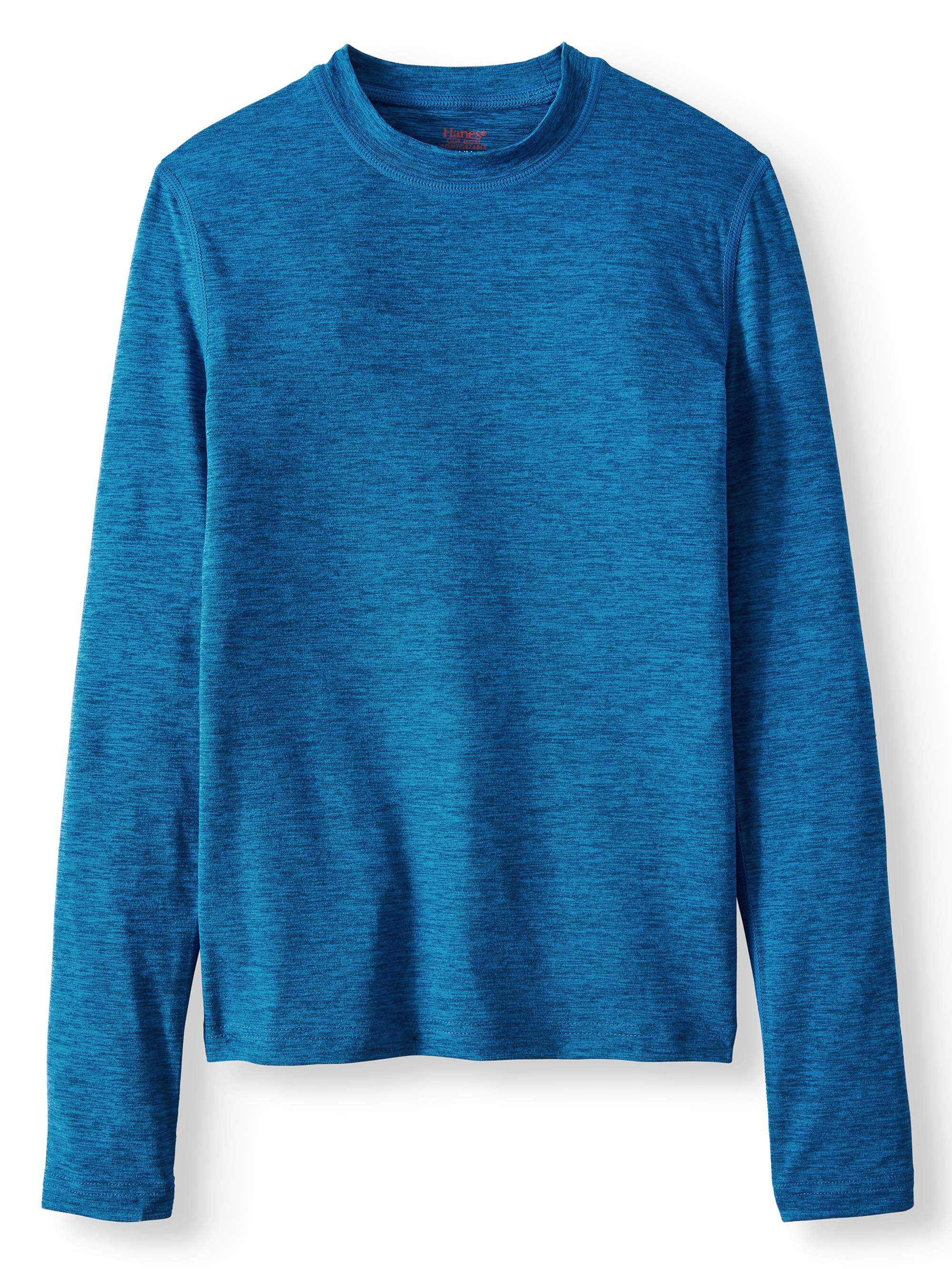 Hanes Boy's 4-way Stretch Baselayer Space Dye Crew