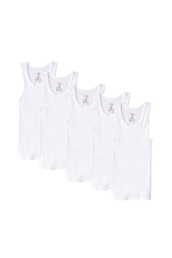 Boy's ComfortSoft Tagless Tank Undershirts, 5 pack