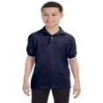 thumbnail image 1 of Hanes Boy's Ribbed Cuffs Short Sleeve Jersey Polo Shirt, Style 054Y, 1 of 1