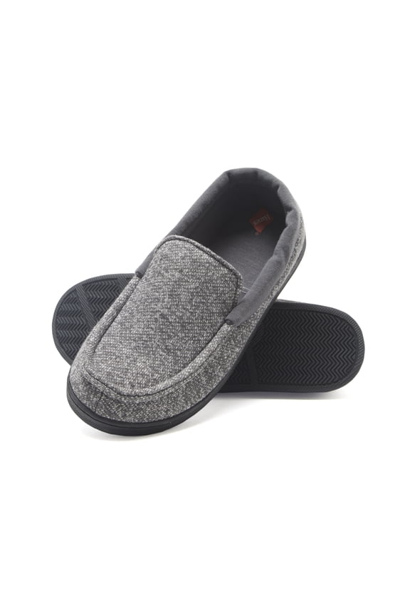 Boy's Slipper Moccasin House Shoe With Indoor Outdoor Memory Foam Sole Fresh IQ Odor Protection