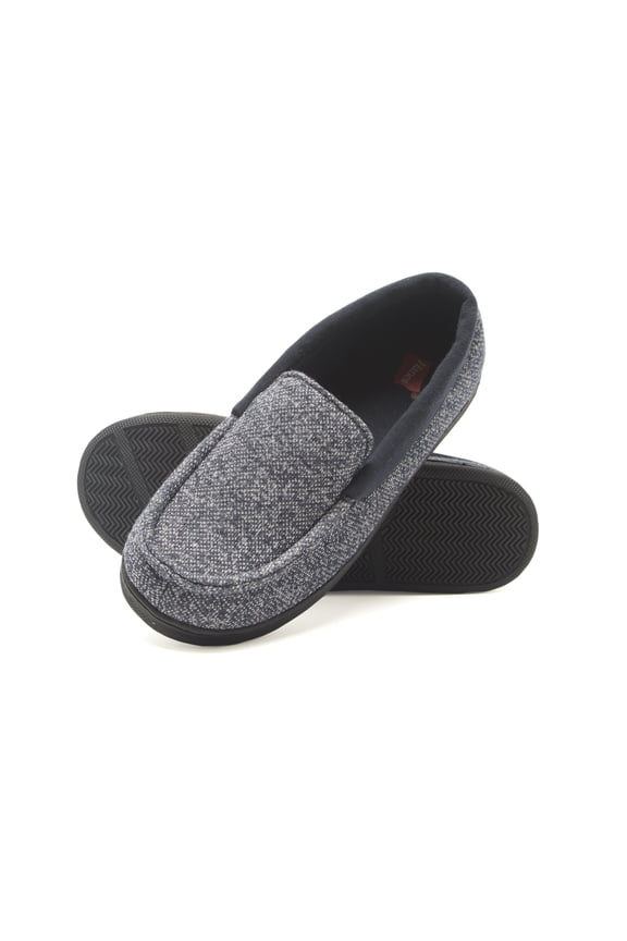Boy's Slipper Moccasin House Shoe With Indoor Outdoor Memory Foam Sole Fresh IQ Odor Protection