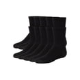 thumbnail image 1 of Hanes Boy's Uniform Crew Socks Pack, 10-Pack, Moisture-Wicking, Cushioned Black/Varsity Royal L, 1 of 2