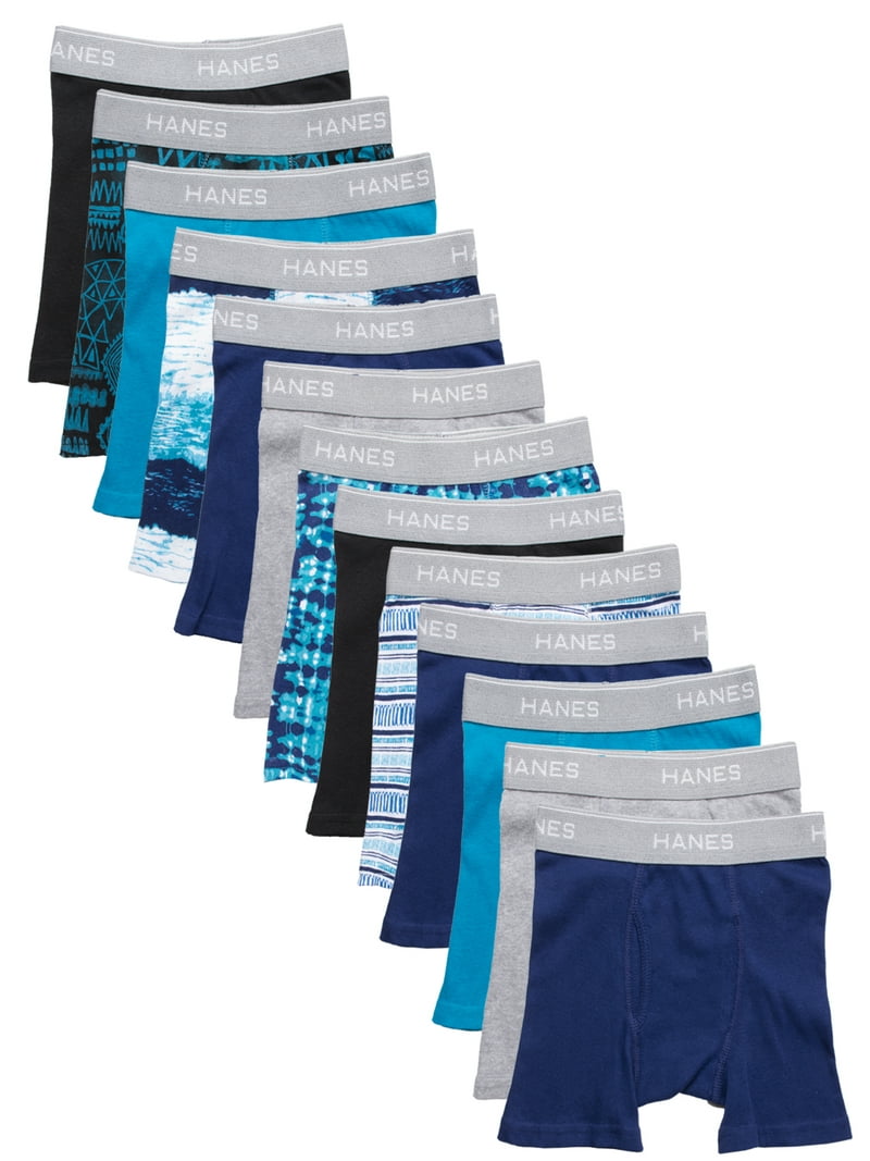 Hanes Boys Tagless Cool Comfort Boxer Briefs 14 Pack Sizes S-XL