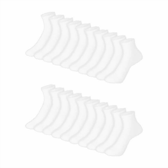 Hanes Boys' 20pk Ankle Socks - White