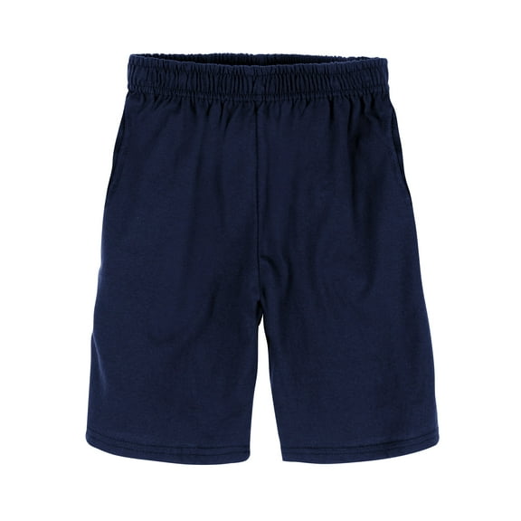 Hanes Boys' Jersey Shorts, 2-Pack Navy XS
