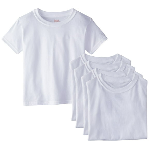 Hanes Boys' 5 Pack Ultimate Comfortsoft Crew, White, X-Large