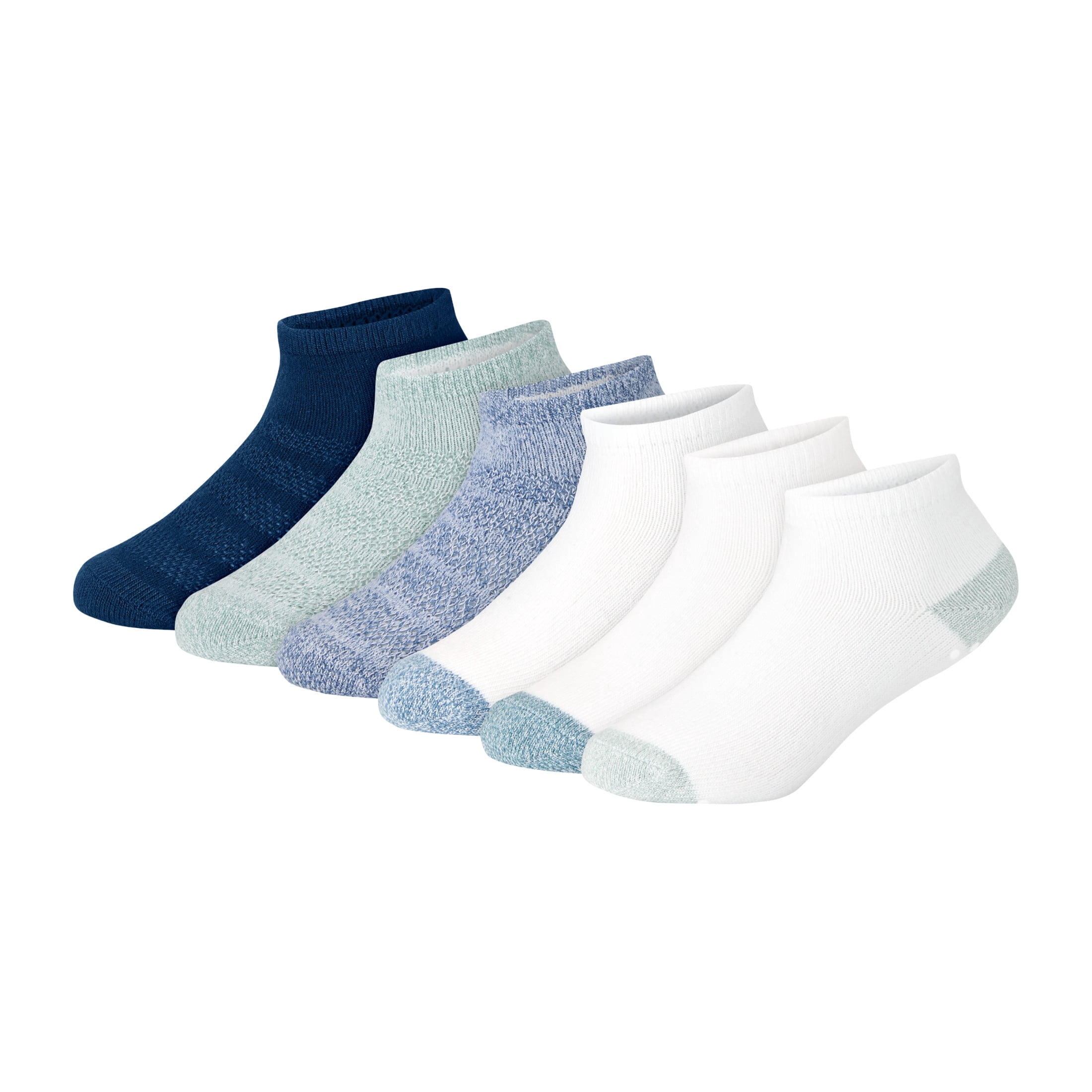 Hanes Boys Ankle Socks Value Pack, 6-Pack, Pure Comfort SuperSoft Ankle Socks for Infant and Toddler Boys