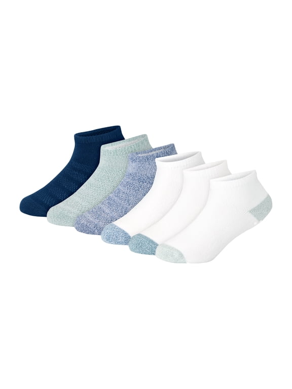 Boys Ankle Socks Value Pack, 6-Pack, Pure Comfort SuperSoft Ankle Socks for Infant and Toddler Boys